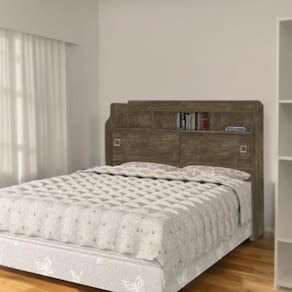 Cabeceira Jéssica Queen 1,58cm Castanho - Cambel
