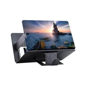 Lupa Ampliadora Tela De Celular Aumentar Smartphone 3D Universal HD Portátil Dobrável Leve - Preta