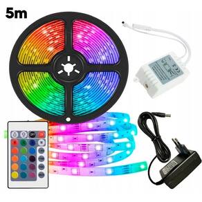 Fita Led Rgb 5M Neon Colorido Digital Brilho Decoração