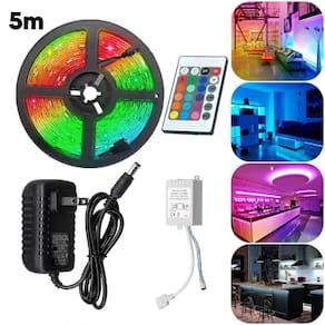 Fita Led Rgb 5M Decoração Digital Luz Colorida Neon Controle