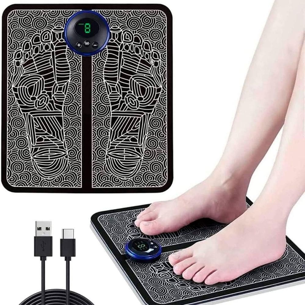 Massageador Tapete Para Pés Elétrico E Recarregável