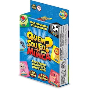 Jogo 2 em 1 Quem Sou Eu + Mímica 150 Cartas - GGB
