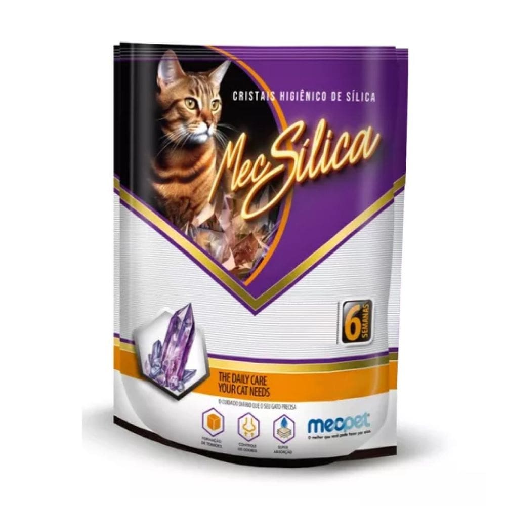 Sílica Gel Areia Sanitária Para Gatos Pet Mec Silica 1,2kg