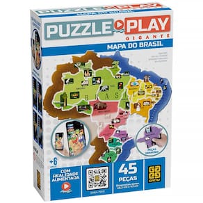 Quebra-Cabeça Play Gigante Mapa do Brasil 45 pçs 03635 - Grow