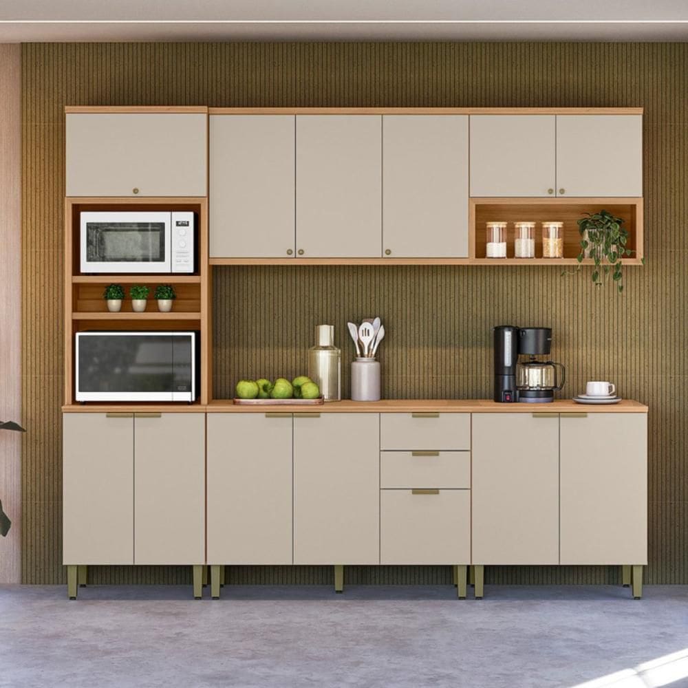 Jogo de Cozinha Compacta Kosovo Jequitiba Off White