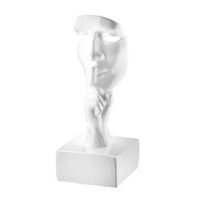 Escultura Rosto Humano Silêncio, Face Luxo Obra de Arte 55cm