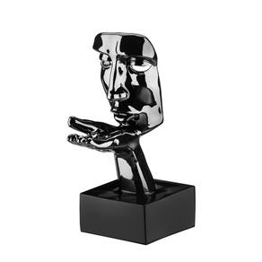 Escultura Rosto Humano Beijo, Face Luxo Obra de Arte 55cm