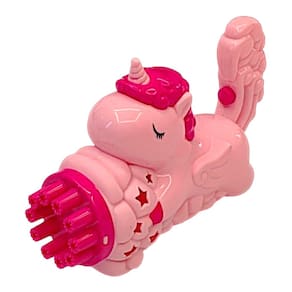 Lançador de Bolhas de Sabão +3 Anos Unicórnio Bolinhas Coloridas Infantil Brasilflex