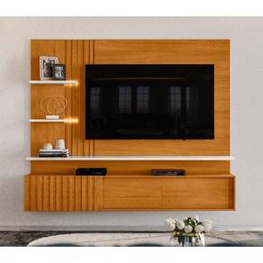 Home Bancada Suspensa Atena com 3 Portas Deslizantes Cinamomo Off White Madetec