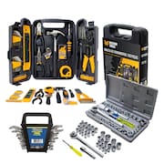 Jogo de Soquete 40 Pcs Fasterr Com Kit de Ferramentas 129 Pcs e Jogo de Chave Fixa 6 Pcs Western