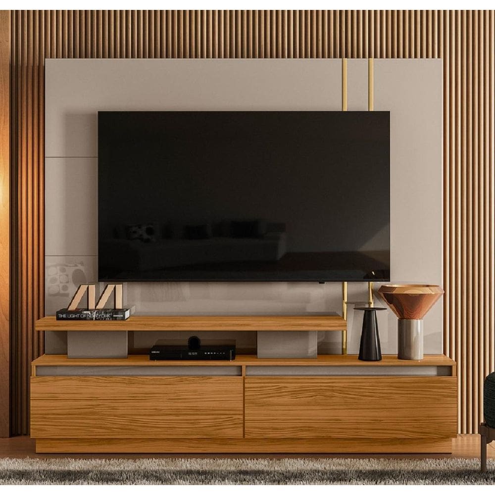 Home Theater New Apolo Para TVs até 75 Polegadas Fen-di Naturale Madetec