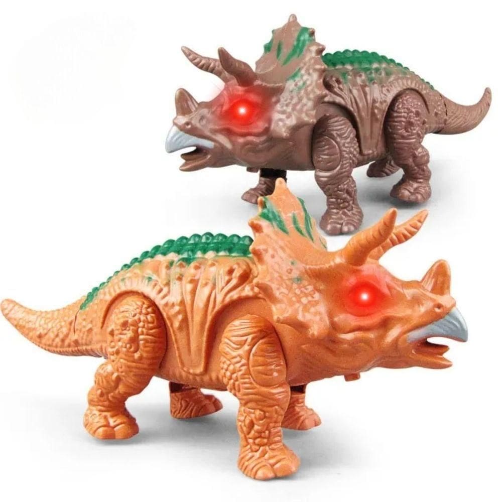 Dinossauro Triceratops Com Som, Luz E Movimento Realismo E Diversão