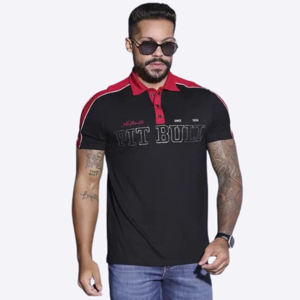 Camisa Polo Masculina Pit Bull Jeans Moderna 83952