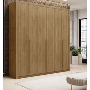 Guarda Roupas Casal Dubai 6 Portas 3 Gavetas Nature Vila Rica