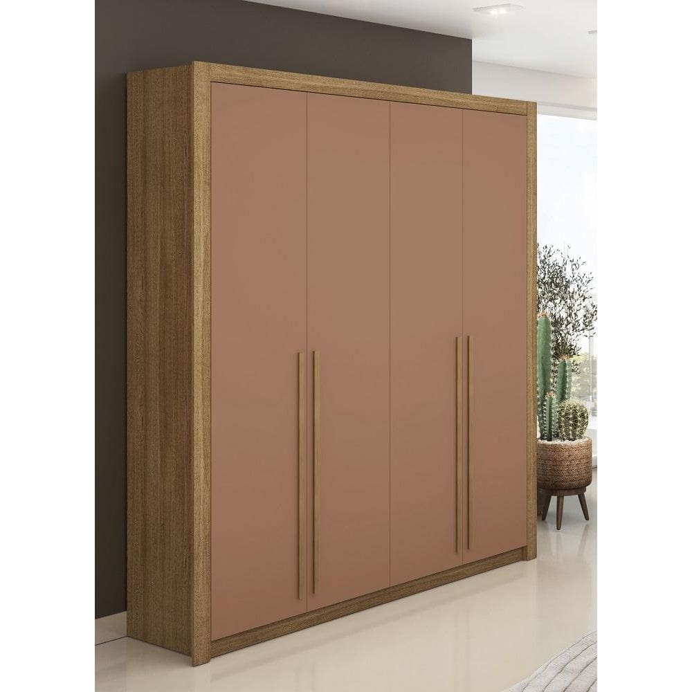 Roupeiro Dubai 4 Portas 2.30 x 1.93cm Nature Camarim Vila Rica
