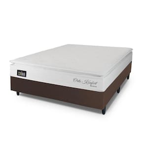 Conjunto Box Casal Hellen Orto Konfort Espuma D33 Pillow Top Branco