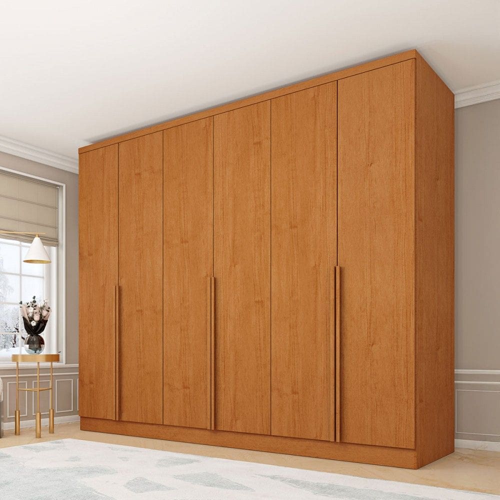 Guarda-Roupa Casal Cataguases 6 Portas 4 Gavetas Cinamomo - Tcil Móveis