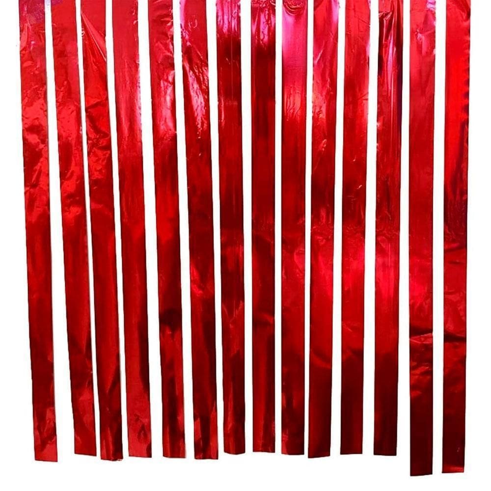 Varal De Fitas Metalizadas Com 10 Metros Vermelho Badulake