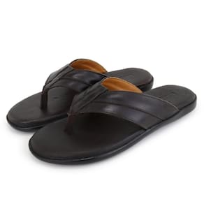Chinelo de Dedo Couro Masculino Confortável Resistente