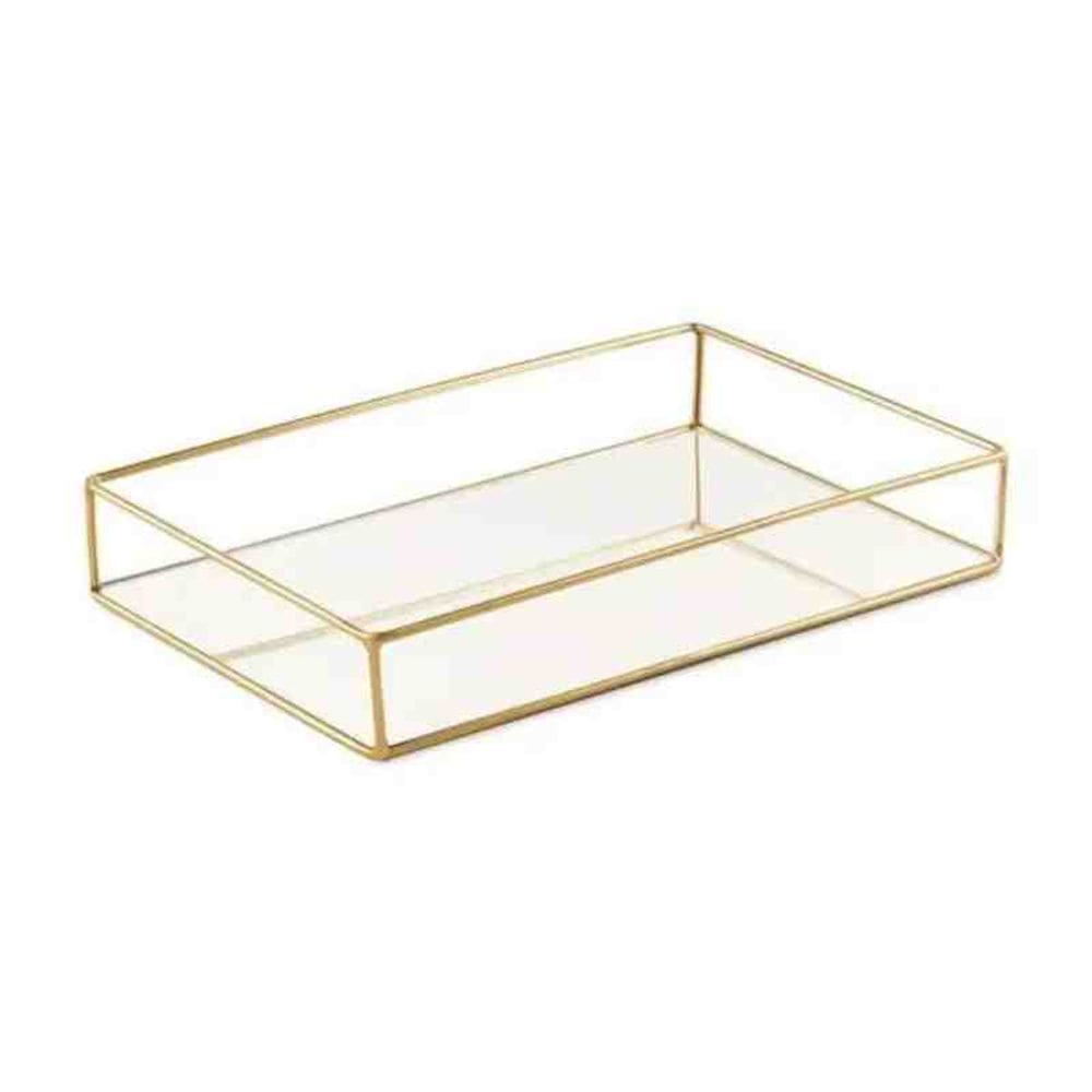 Bandeja em Metal com Espelho 13628 Mart