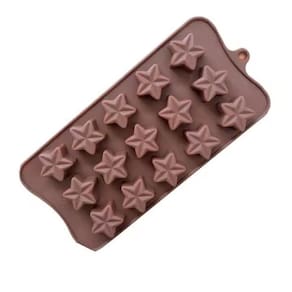 Molde Silicone Chocolate Bombom Estrelas Biscuit Fondant