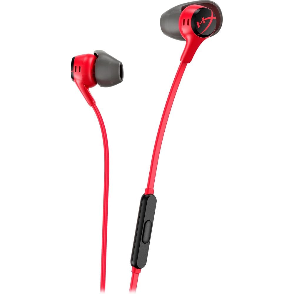 Fones de ouvido HyperX Cloud II de 14 mm com microfone vermelho para PC e celular