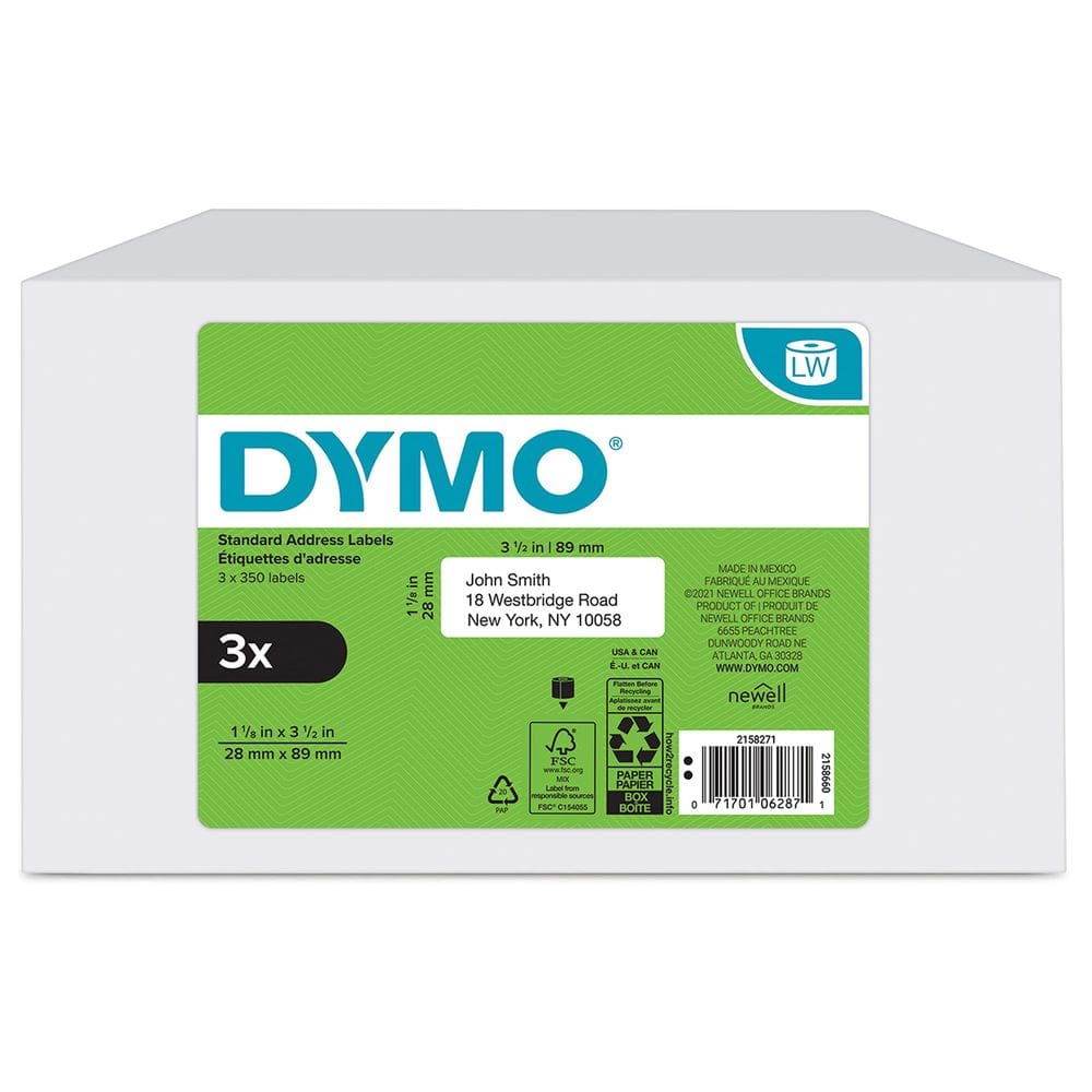 Etiquetas de endereço DYMO LW para etiquetas LabelWriter Printer 1050