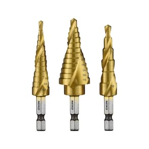 Conjunto de brocas de degrau NEIKO 10181A com ranhura em espiral de 3 peças
