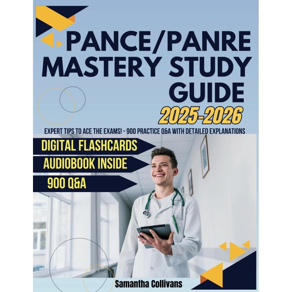 Guia de estudo PANCE/PANRE Mastery com 900 perguntas e respostas práticas - Dicas