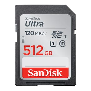 Cartão de memória SanDisk Ultra SDXC 512GB UHS-I 120MB/s
