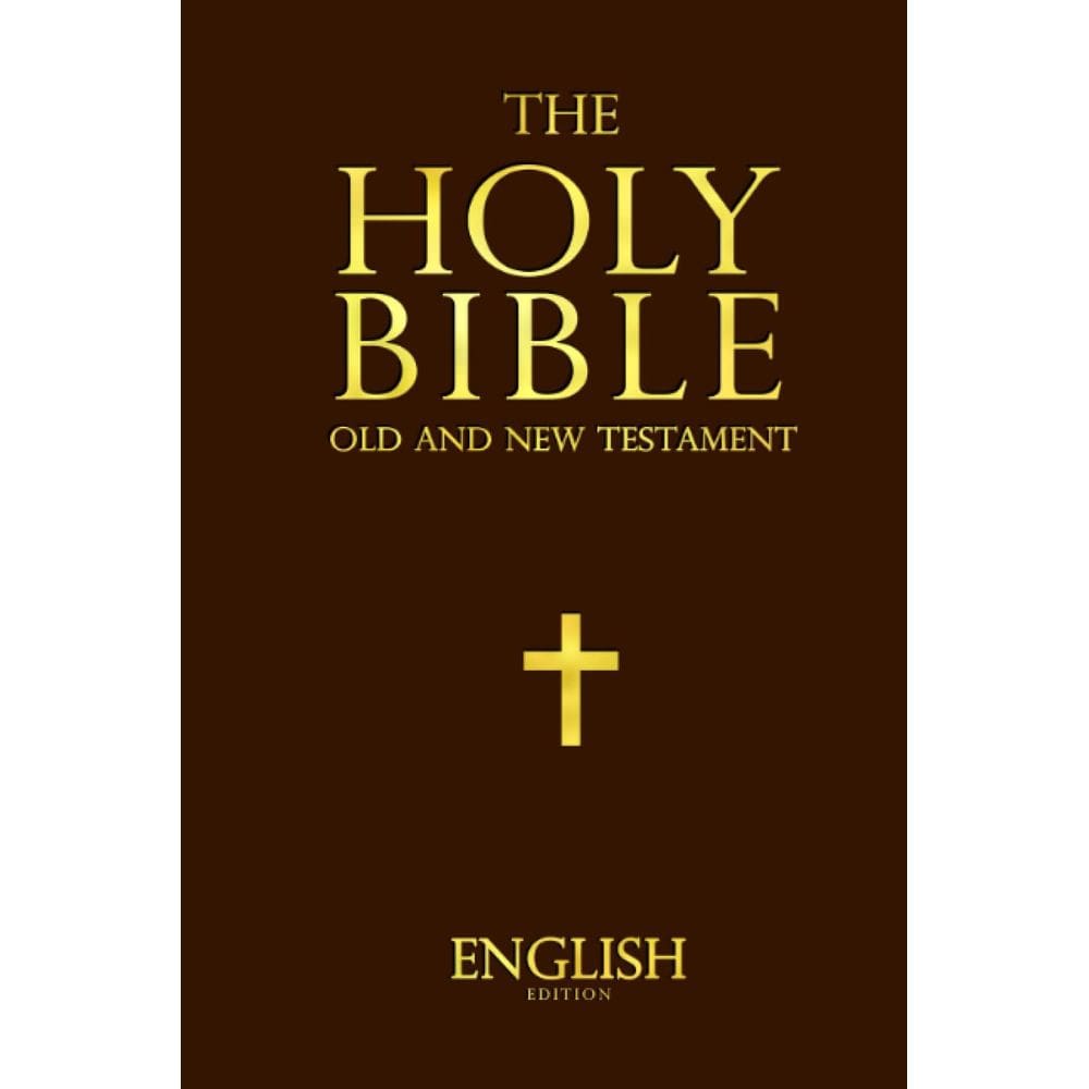 Livro Bíblia Sagrada em inglês, versão fácil de ler, nova e antiga, Testa