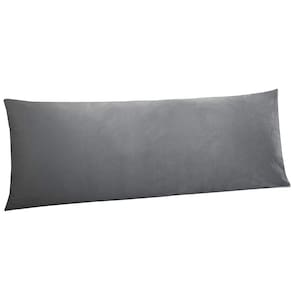 Capa de almofada corporal NTBAY Velvet Super Soft 20x54cm Smoke Grey