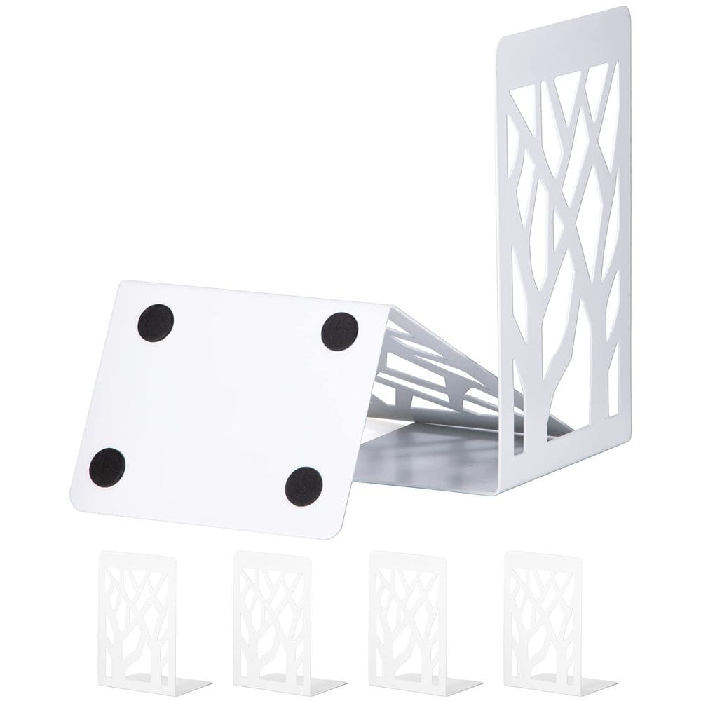 Suportes para livros INNÔPLUS Metal White 3 pares para livros pesados