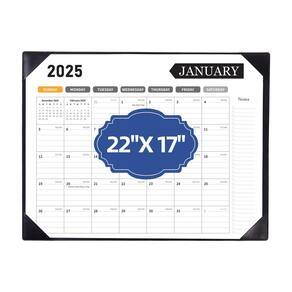 Calendário de mesa Weehoey 2025 com almofada protetora de mesa 22x17cm