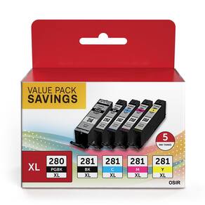 Cartuchos de tinta OSIR compatíveis com Canon PGI-280XXL CLI-281XXL