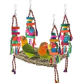 Brinquedos para pássaros KATUMO Foraging Wall Toy Seagrass para pássaros pequenos