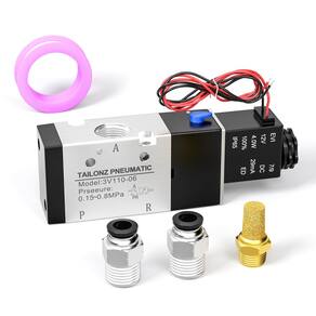 Válvula solenóide TAILONZ PNEUMATIC 3V210-08 DC12V 1/4NPT 3 vias