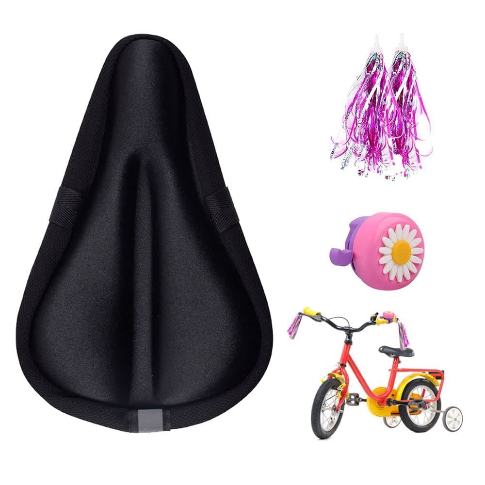 Capa de almofada para assento de bicicleta Liyamobu Kids Gel 22,86 x 15,24 cm