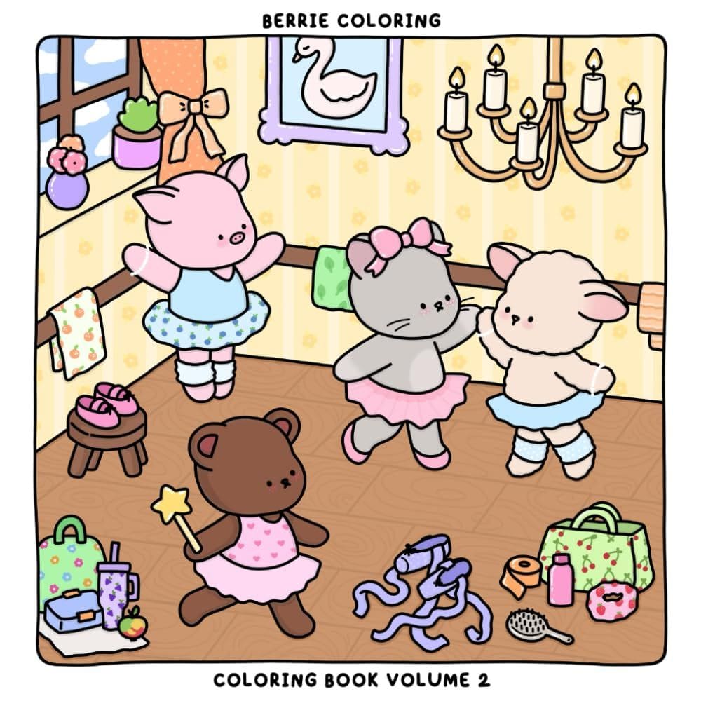 Livro de colorir Berrie Coloring Volume 2 para adultos e crianças