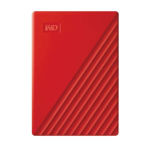 Disco rígido externo portátil WD My Passport 2TB vermelho