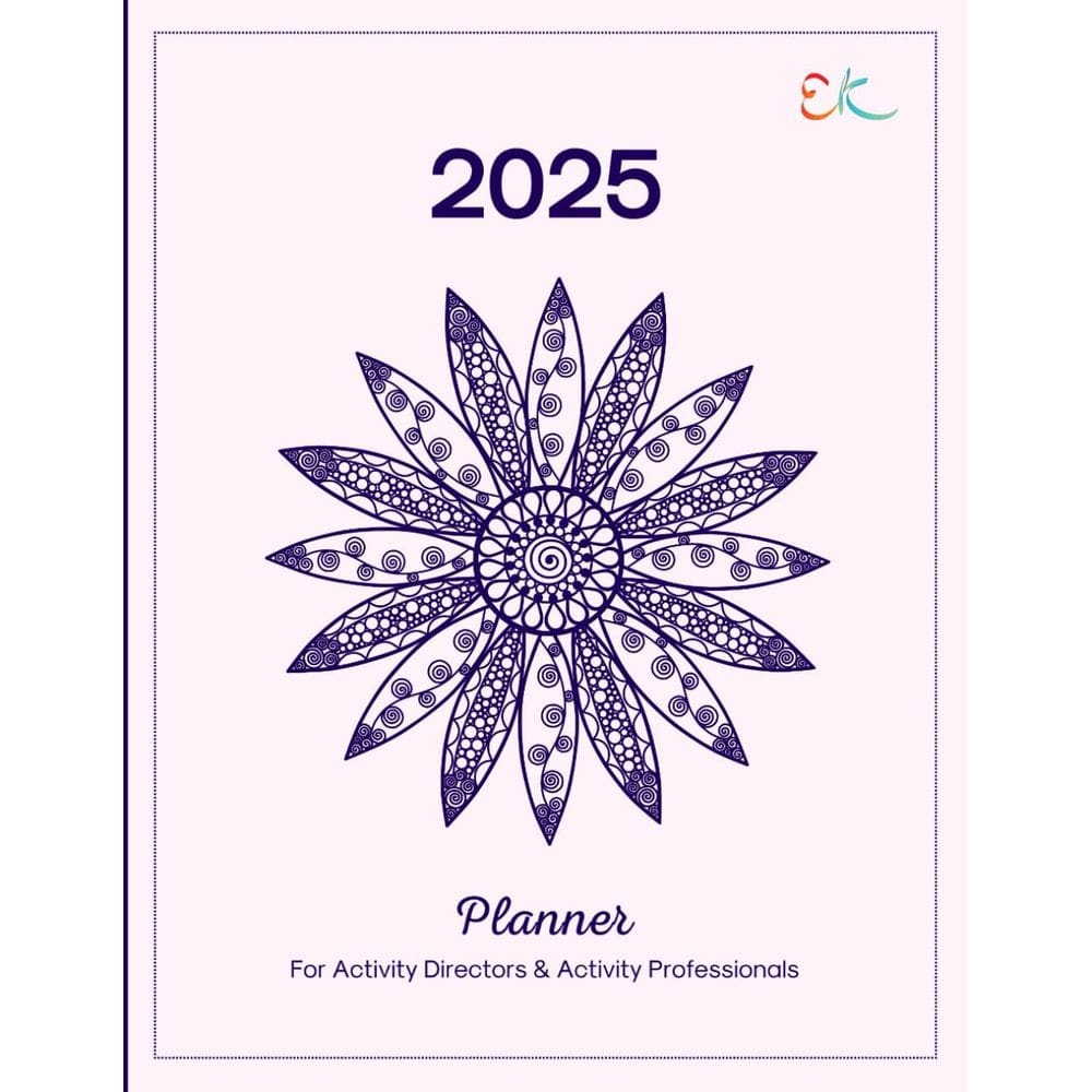 Planejador EstherK Creative 2025 para diretores de atividades rosa