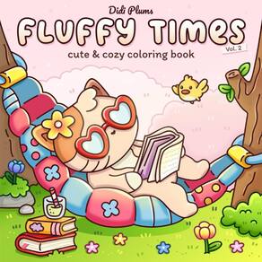 Livro de colorir Fluffy Times Vol. 2 para adultos e adolescentes