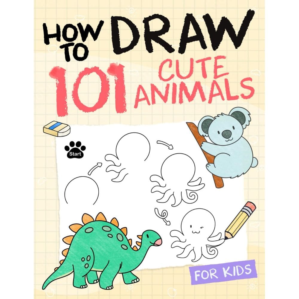 Livro de desenho Como desenhar animais para crianças passo a passo