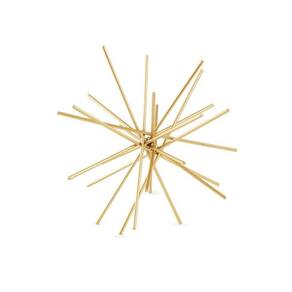 Escultura Decorativa Ouriço Dourado em Metal 16,5x18cm Mart