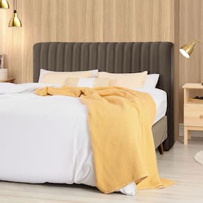 Cabeceira Cama Box Queen 1,60m Estofada Havai Veludo Marrom
