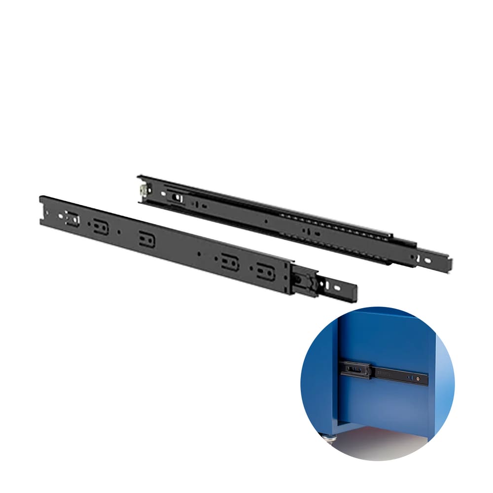 Corrediça Trilho Telescópica Steel de 500mm Cor Preta