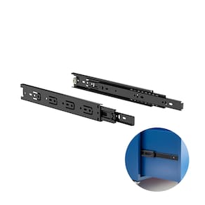 Corrediça Trilho Telescópica Steel de 300mm Cor Preta