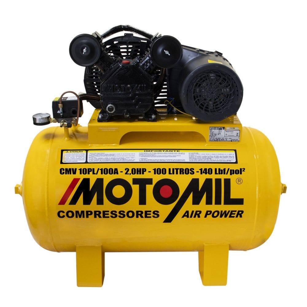 Compressor de Ar 10 Pés 100L 2HP 220V CMV-10PL/100A Motomil