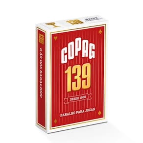 Deck de Baralho Copag Unitário 54 Cartas De Plástico - Vermelho