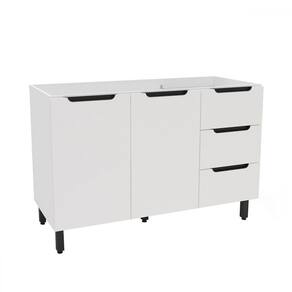 Balcão de Cozinha para Pia Meena 2 Portas 3 Gavetas Branco - Politorno